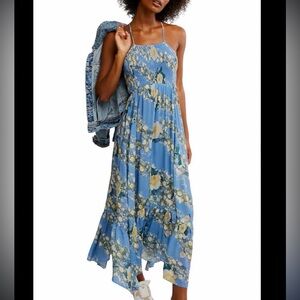 FP Movement by Free People Blue Floral Maxi Dress